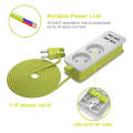 Power Strip 1/2 EU Plug 4 USB Port 1200W 250V 1.5m Cable Wall Portable Multiple Socket EU Plug Ou...