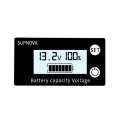 SUPNOVA DC 8-100V Battery Capacity Indicator Voltmeter Voltage Gauge,Style: White