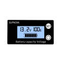 SUPNOVA DC 8-100V Battery Capacity Indicator Voltmeter Voltage Gauge,Style: Blue +Alarm + Tempera...