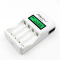 4 Slots Smart Intelligent Battery Charger with LCD Display for AA / AAA NiCd NiMh Rechargeable Ba...