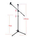 ML03  Live Microphone Lift Stand Floor Microphone Stand Stage Performance Vertical Tripod
