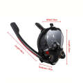 Snorkeling Mask Double Tube Silicone Full Dry Diving Mask Adult Swimming Mask Diving Goggles, Siz...