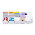 TF-248 7-Cell Smart Timing Reminder Plastic Pill Box Pill Storage Box(Colorful)