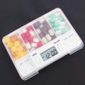 TF200 4-Cell Smart Timed Reminder Portable Plastic Pill Box Pill Storage Box(White)