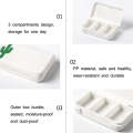 8 PCS Small Portable Moisture-proof Sealed Medicine Box 3 Compartments A Day Medicine Divided(Tur...