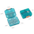 Mizi Small Pill Box Portable Dispensing Medicines Boxes, Colour: 7 Grid (Green)