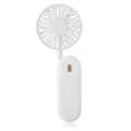 LN2 Hanging Neck Small Fan Outdoor Foldable USB Lazy Handheld Fan(White)