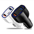 2 PCS QC3.0 Fast Charge Car Charger 3.5A Dual USB With Type-C Interface Output Car Charger(Black)