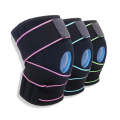 1pair Sports Band Compression Silicone Knee Pads Running Sports Cycling Knee Pads(Black Pink)
