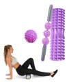 3 in 1 Eva Foam Roller Hollow Muscle Relaxation Roller Yoga Column Set, Length: 33cm  (Purple Cre...