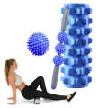 3 in 1 Eva Foam Roller Hollow Muscle Relaxation Roller Yoga Column Set, Length:  45cm (Blue Wolf ...