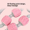 2nd Generation Soft Ring Clamp Leg Muscle Massage Relaxer Massage Roller Fitness Foam Roller( Pink)