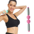 2-Ball Muscle Massage Relaxation Hedgehog Ball Yoga Stick Roller Stick(Pink)