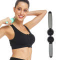 2-Ball Muscle Massage Relaxation Hedgehog Ball Yoga Stick Roller Stick( Black)