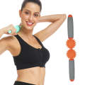 2-Ball Muscle Massage Relaxation Hedgehog Ball Yoga Stick Roller Stick(Orange)