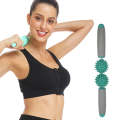 2-Ball Muscle Massage Relaxation Hedgehog Ball Yoga Stick Roller Stick( Green)