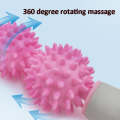 2-Ball Muscle Massage Relaxation Hedgehog Ball Yoga Stick Roller Stick(Pink)