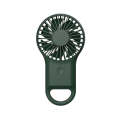 Handheld Pocket Mini Small Fan Portable Charging Outdoor USB Fan With 7 Color Light(ArmyGreen)