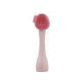 Hand-Held Silicone Cleansing Brush And Mask Brush Pink White Single Head