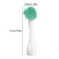 Hand-Held Silicone Cleansing Brush And Mask Brush Green White Single Head