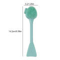 Hand-Held Silicone Cleansing Brush And Mask Brush Green Double-head Fish Tail