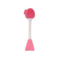 Hand-Held Silicone Cleansing Brush And Mask Brush Pink White Double-head Fish Tail
