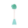 Hand-Held Silicone Cleansing Brush And Mask Brush Green White Double-head Fish Tail