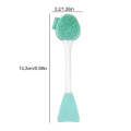 Hand-Held Silicone Cleansing Brush And Mask Brush Green White Double-head Fish Tail