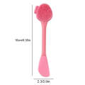 Hand-Held Silicone Cleansing Brush And Mask Brush Pink Double-head Knife