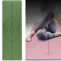 BSJ002 TPE Double Layer Two-Color Yoga Mat Fitness Mat with Body Line, Specification: 183 x 61 x ...