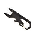 7 in 1 Outdoor Multi-Function Keychain Tool Card(Black)
