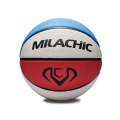 MILACHIC Rubber Material Wear-Resistant Basketball(8301 Number 3 (Red White Blue))