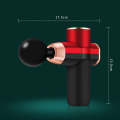 12V Mini Fascia Gun  Electrical Muscle Relax Massage Gun(Black Red)