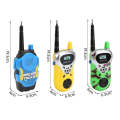 1 Pair Intelligent Wireless Call Walkie-Talkie Remote Dialogue Interactive Children Toys(Yellow)