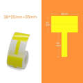 QR-285A Printer Thermal Sticker Paper Cable Label Paper 100 Sheet T Type 38 x 25 + 35 (Yellow)