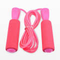 2.8m Special Foam Skipping Rope For Student Exams Outdoor Fitness Skipping Rope(Rose Red)