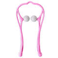 Manual Cervical Massager Home Multi-Function Shoulder And Neck Massage Roller, Shape: Ordinary Pink