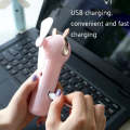 Handheld Hydrating Device Chargeable Fan Mini USB Charging Spray Humidification Small Fan(M10 Whi...