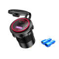 Car Motorcycle Ship Modified USB Charger Waterproof PD + QC3.0 Fast Charge, Model: Red Light With...