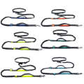 Running Reflective Double Telescopic Dog Rope Dog Chain Traction(Black D Ring Water Green)