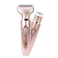SONAX PRO SN-8977 Ladies Shaver 2 In 1 Washable USB Charging Hair Removal Device(Rose Gold)