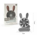 Cute Rabbit Foldable Fan USB Charging Color Matching Cartoon Portable Handheld Fan(Style 3)