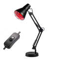 Household 150-watt Infrared Simple Physiotherapy Lamp With Metal Long Arm US Plug, Colour: Button...