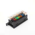 Car Modified 12V / 4Pin / 40A Black Shell 11-Way Fuse With 6-Way Relay Car Machine Cabin Link Inn...