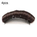 4 PCS Forehead Hair Root Padding And Combing Hair Pack, Colour: 12cm Dark Brown
