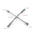 350mm Folding Cross Sleeve Car Tire Wrench, Specification: 17/19/21/23mm