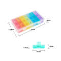 One Week Use 21-Compartment Portable Colorful Medicine Box(20x11x4cm)