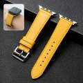 Cowhide Leather Strap Watch Band For Apple Watch Series 6&SE& 5&4 40mm / 3 & 2 & 1 38mm(Yellow)