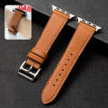 Cowhide Leather Strap Watch Band For Apple Watch Series 9&8&7 41mm / SE 3&SE 2&6&SE&5&4 40mm / 3&...