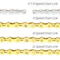 3 Pairs 11 Speed (Silver) ZH405 Mountain Road Bicycle Chain Magic Buckle Chain Quick Release Buckle